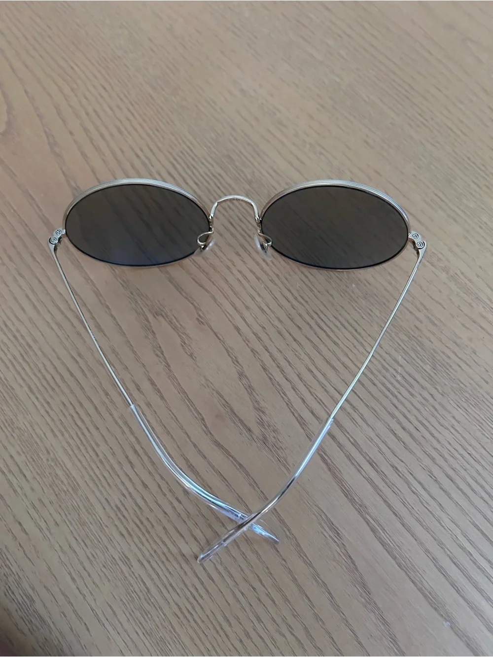 Ray-Ban 1970 Oval Metal Sunglasses Gold Frame with Blue Gradient Lenses